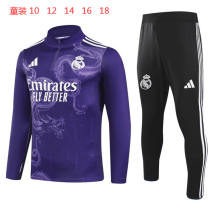 Young 24-25 Real Madrid (Purple) Sweater tracksuit set