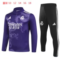 Young 24-25 Real Madrid (Purple) Sweater tracksuit set
