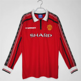 Long sleeve 98-00 Manchester United home Retro Jersey Thailand Quality