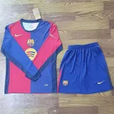 Long sleeve 24-25 FC Barcelona home Set.Jersey & Short High Quality