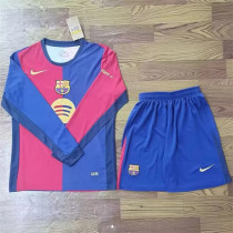 Long sleeve 24-25 FC Barcelona home Set.Jersey & Short High Quality