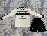 Long sleeve 24-25 Manchester United Away Set.Jersey & Short High Quality