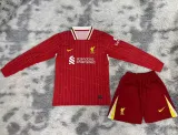 Long sleeve 24-25 Liverpool home Set.Jersey & Short High Quality