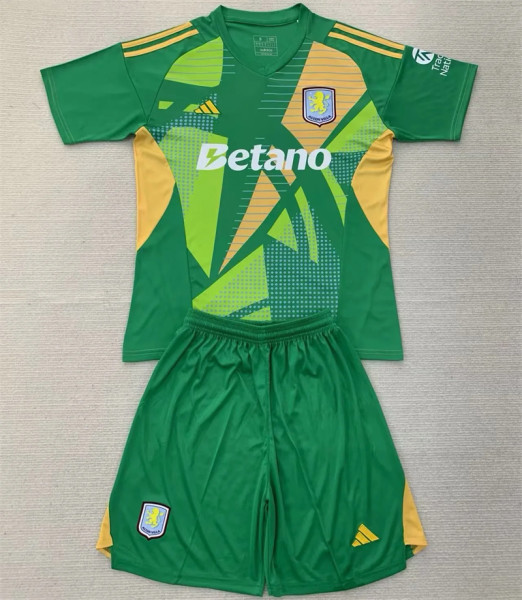 24-25 Aston Villa (Goalkeeper) Set.Jersey & Short High Quality