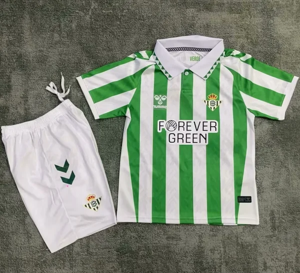 Kids kit 24-25 Real Betis home Thailand Quality