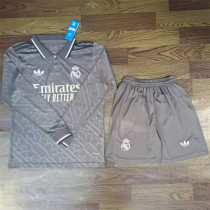 Long sleeve 24-25 Real Madrid Third Away Set.Jersey & Short High Quality