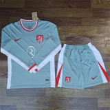 Long sleeve 24-25 Atletico Madrid Away Set.Jersey & Short High Quality