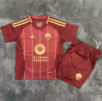 24-25 AS Roma home Set.Jersey & Short High Quality