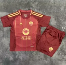 24-25 AS Roma home Set.Jersey & Short High Quality