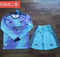 Long sleeve 24-25 Arsenal Third Away Set.Jersey & Short High Quality