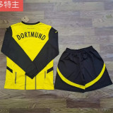 Long sleeve 24-25 Borussia Dortmund home Set.Jersey & Short High Quality