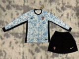 Long sleeve 2024 Portugal Away Adult Jersey & Short Set Quality