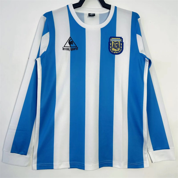 Long sleeve 1986 Argentina home Retro Jersey Thailand Quality