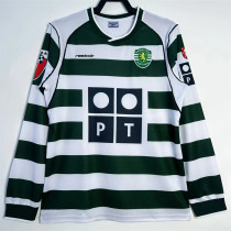 Long sleeve 01-03 Sporting Lisbon home Retro Jersey Thailand Quality