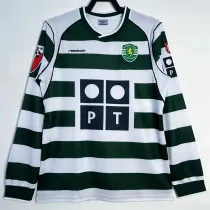 Long sleeve 01-03 Sporting Lisbon home Retro Jersey Thailand Quality