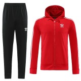 24 Adidas(red March grass) Jacket and cap set training suit Thailand Qualit