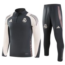 24-25 Real Madrid gray Adult Sweater tracksuit set