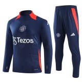 Player Version 24-25 Manchester United cyan Adult Sweater tracksuit set