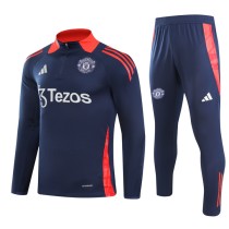 24-25  Manchester United cyan Adult Sweater tracksuit set