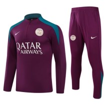 24-25 Paris Saint-Germain Jujube red Adult Sweater tracksuit set