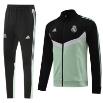24-25 Real Madrid Jacket Black green Adult Sweater tracksuit set