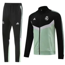 24-25 Real Madrid Jacket Black green Adult Sweater tracksuit set