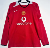 05-06 Manchester United home Long sleeve Retro Jersey Thailand Quality