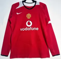 05-06 Manchester United home Long sleeve Retro Jersey Thailand Quality