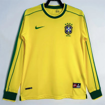 Long sleeve 1998 Brazil home Retro Jersey Thailand Quality