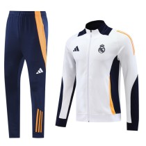 24-25 Real Madrid Jacket Light white Adult Sweater tracksuit set