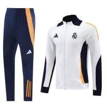 24-25 Real Madrid Jacket Light white Adult Sweater tracksuit set