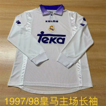 Long sleeve 97-98 Real Madrid home Retro Jersey Thailand Quality