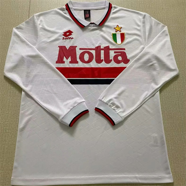 Long sleeve 93-94 AC Milan Away Retro Jersey Thailand Quality