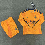 Long sleeve Kids kit 24-25 Real Madrid Away Thailand Quality