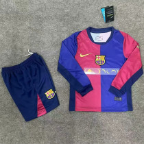 Long sleeve Kids kit 24-25 FC Barcelona home Thailand Quality