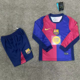 Long sleeve Kids kit 24-25 FC Barcelona home Thailand Quality