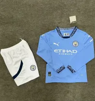Long sleeve Kids kit 24-25 Manchester City home Thailand Quality