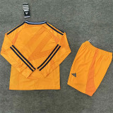Long sleeve Kids kit 24-25 Real Madrid Away Thailand Quality
