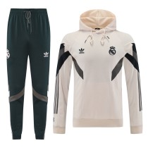 24-25 Real Madrid (light pink) hoodie set  Soccer Jacket
