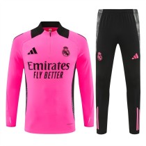 24-25 Real Madrid (rose red) Adult Sweater tracksuit set Training Suit
