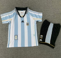 Kids kit 1998 Argentina home (Retro Jersey) Thailand Quality