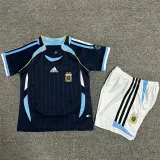 Kids kit 2006 Argentina Away (Retro Jersey) Thailand Quality