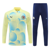 24-25  Manchester City (light yellow) Adult Sweater tracksuit set Training Suit