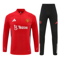 24-25  Manchester United Red Adult Sweater tracksuit set
