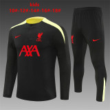 Player Version Young 24-25 Liverpool (Black and yellow) Sweater tracksuit set