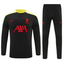 Player Version 24-25 Liverpool (Black and yellow) Adult Sweater tracksuit set