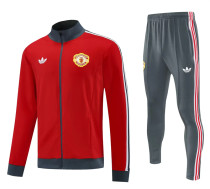 25-26 Manchester United (red) Jacket Adult Sweater tracksuit set