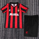 Kids kit 93-94 AC Milan home (Retro Jersey) Thailand Quality