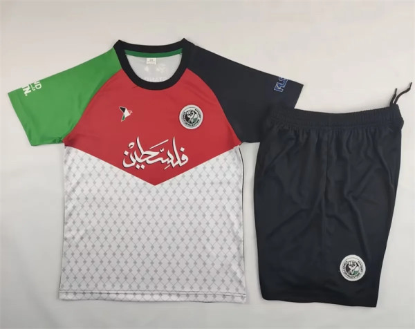 Kids kit 2024 Palestine (Retro Jersey)Thailand Quality