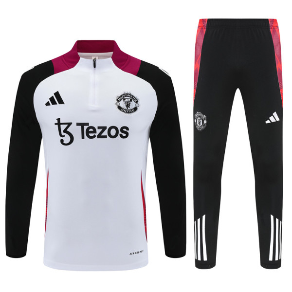24-25 Manchester United (white) Adult Sweater tracksuit set Training Suit
